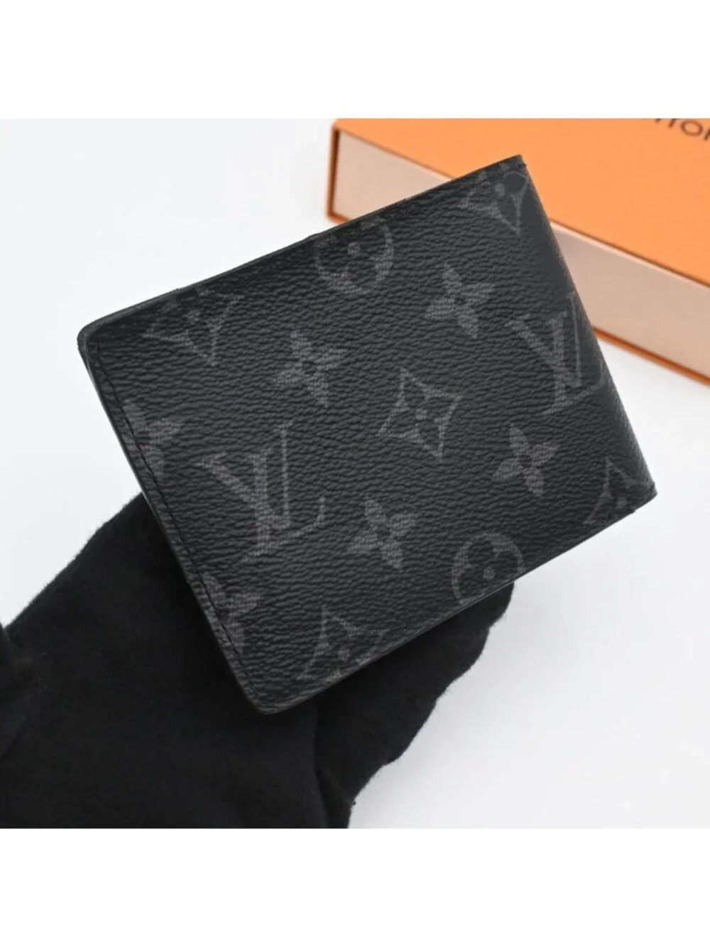 Louis Vuitton Monogram Eclipse Multiple Bifold Wallet Black
